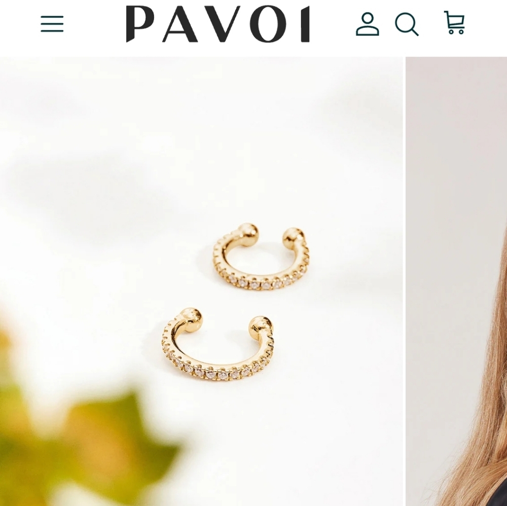 Gold Earrings Cuffs Nwt
